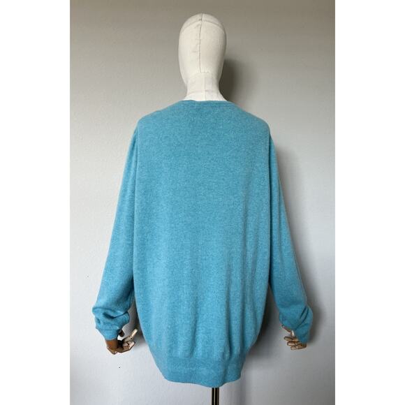 Boden Size XL Women’s 100% Cashmere Button Up Cardigan Sweater Turquoise - Picture 8 of 16